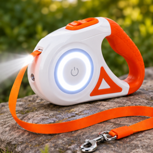 LED Retractable Dog Leash w/ Light